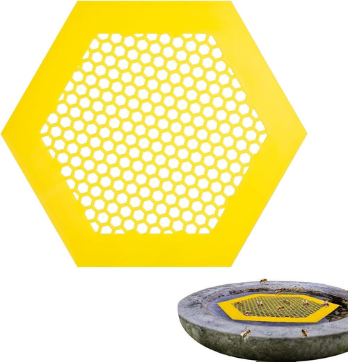 Proxima Direct 1 Pack Large Floating Bee Island for Driking Floatable Bee Waterer Bee Feeder with Beehive Design, Floating Watering Station for Feeding for Outdoor Garden (Yellow)