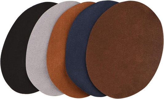 Iron On Patches Oval Shape, Artificial Leather Patches 1Pack Oval Shape PU Leather Patch Elbow Patches for Sweaters, Repair Sewing Elbow Knee Patches Clothing Accessories