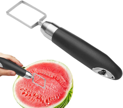 Youngwier Affettatrice per Anguria, Taglierina a cubetti in Acciaio Inossidabile per Melone, Strumento per affettare l'anguria, Gadget da Cucina Portatili sicuri per Tagliare i cubetti di Frutta per