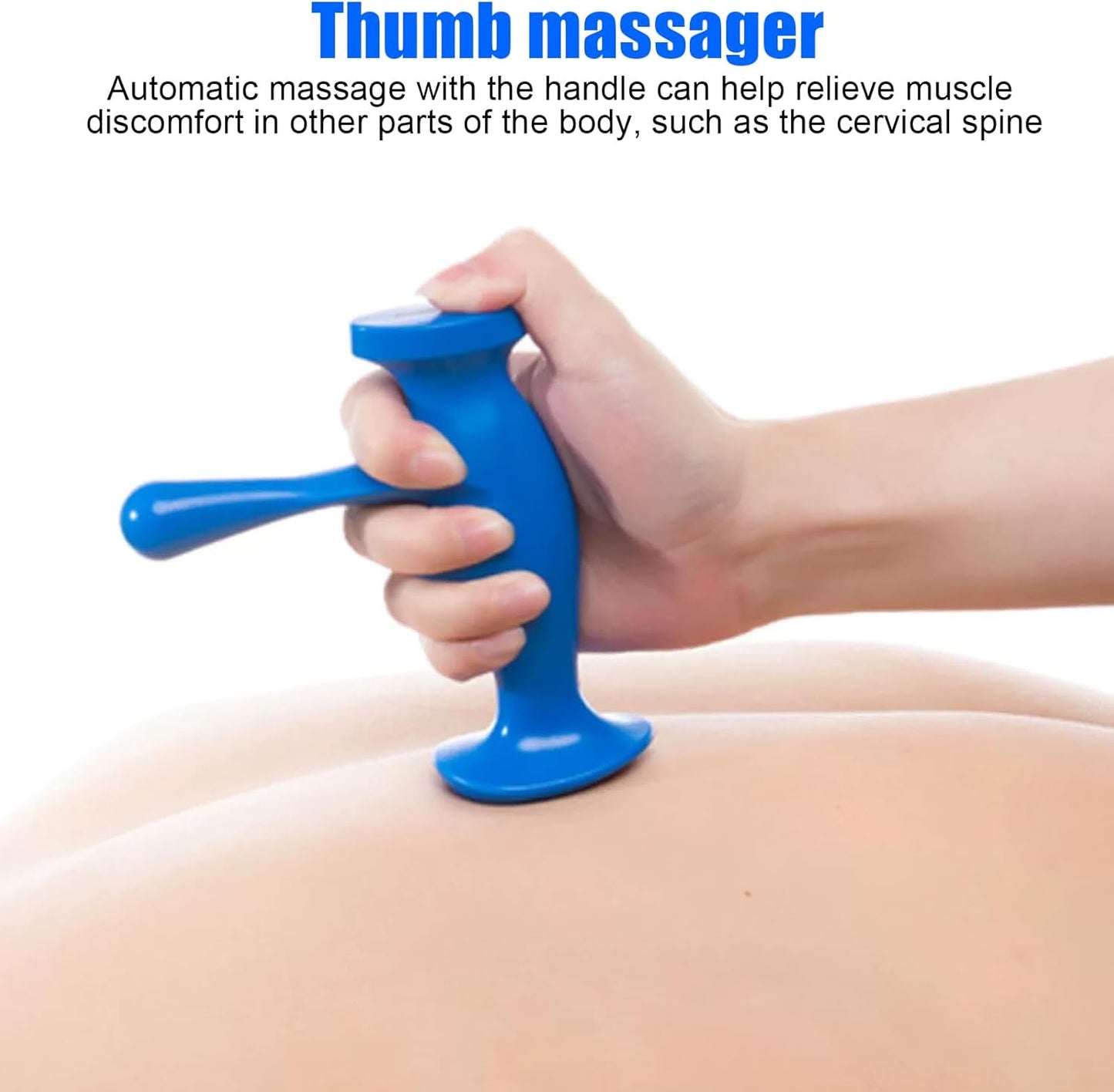 TOATELU 3 Pcs Massage Tools: Double Sided Acupressure Deep Point Massager Thumb Protector Trigger Point Massager Stress Relieve Pain Relief