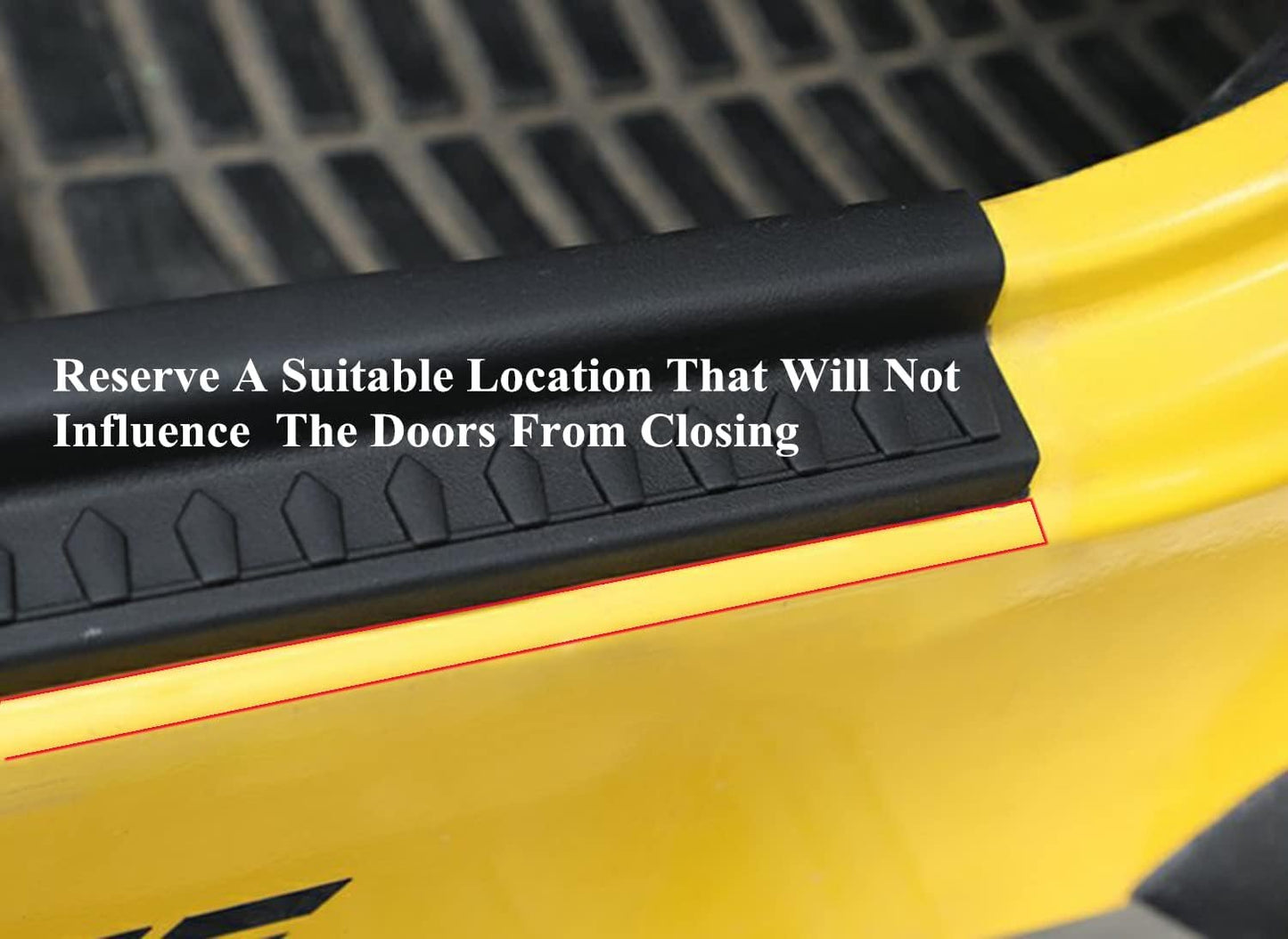 YOCTM Rubber Door Sill Protectors Guards Plate Entry Guard Kit for 97-06 Jeep Wrangler TJ Interior Accessories Full Protection Rubber Black