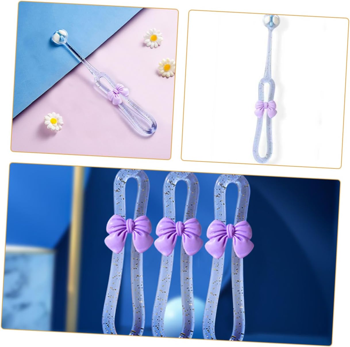 DRESSOOS 3pcs Three Sided Girl Toothbrush: Three Bristles For Kids Soft And Gentle For Complete Tooth And Gum Care For Ages Cleans All Sides