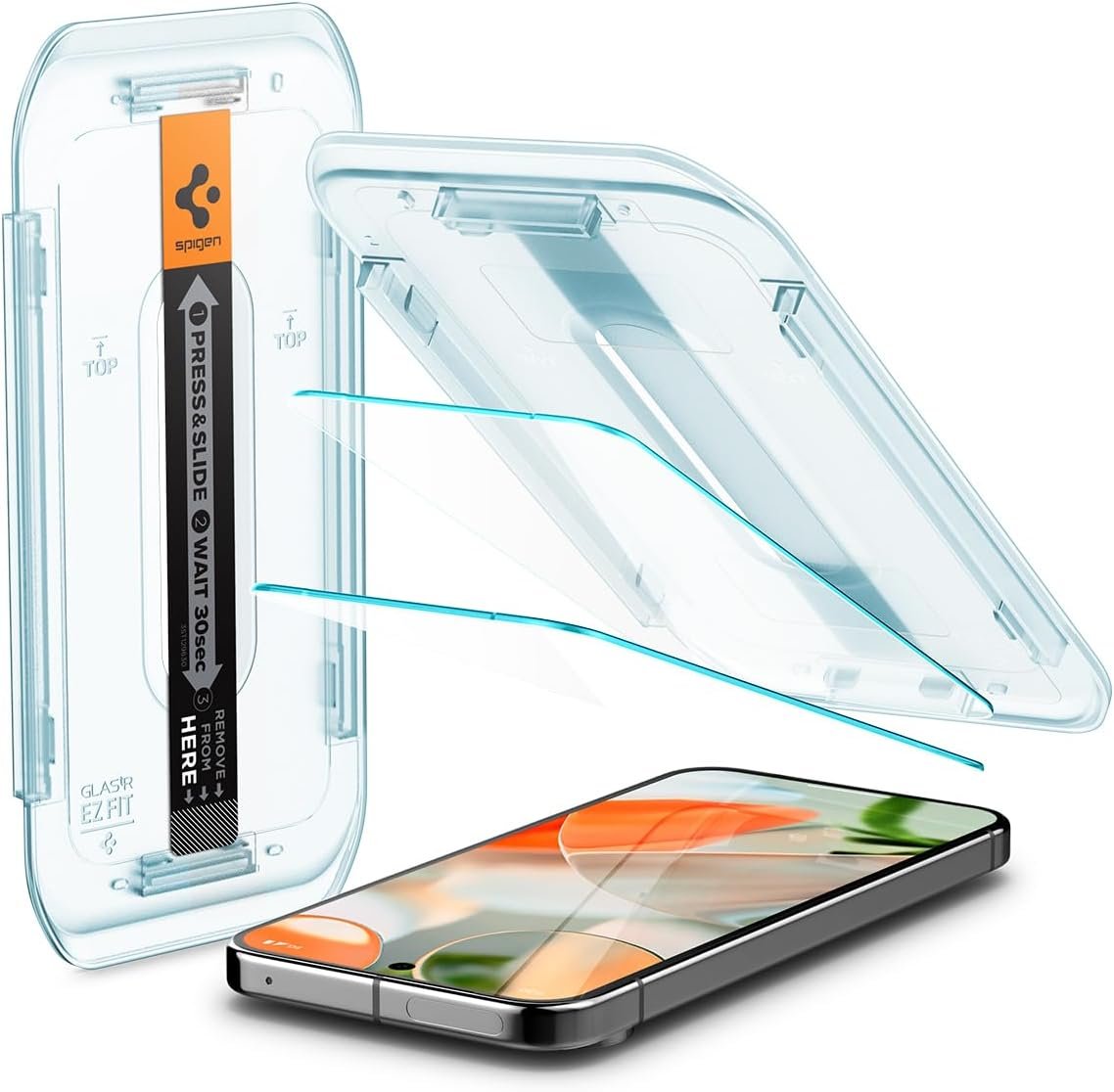 Spigen Tempered Glass Screen Protector [GlasTR EZ FIT] designed for Pixel 9 / Pixel 9 Pro [Case Friendly] - 2 Pack