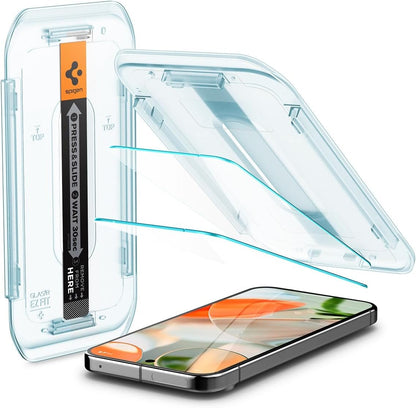 Spigen Tempered Glass Screen Protector [GlasTR EZ FIT] designed for Pixel 9 / Pixel 9 Pro [Case Friendly] - 2 Pack