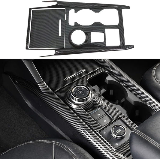AOKIO Center Console Gear Shift Panel Cover Trim for Ford Explorer Interior Accessories 2020 2021 2022 2023 2024 (Carbon Fiber Style)