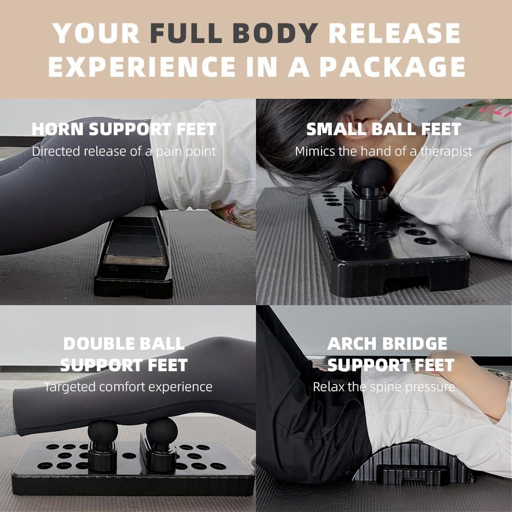 Psoas Release Tool & Hip Hook, Fully Adjustable Hip Flexor Release Tool for QL, Psoas, Back, Hamstring, Glute, Iliacus, and Neck Pain and Deep Tissue Relief, Gift for Women & Men (Dark Gray)
