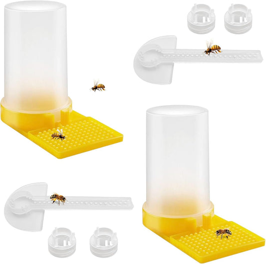 4 Pack Bee Feeders for Hives Honey Feeder 2 Large and 2 Small Bee Water Feeder Honey Beehive Entrance Feeder Beekeeping Water Dispenser Bee Drinking Beekeeping Equipment Nest Beekeeper Tools