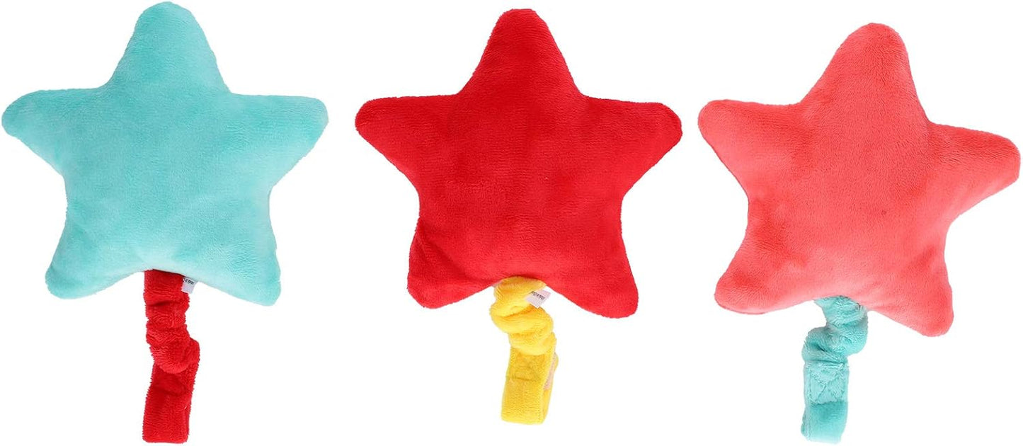 REXVTNS Starfish Pet Chew Toy 3 Pack | Care orale di cotone pluviale morbido per cani/gatti | PET - Amichevole giocattolo mobile da masticare con corda per cuccioli e gattini