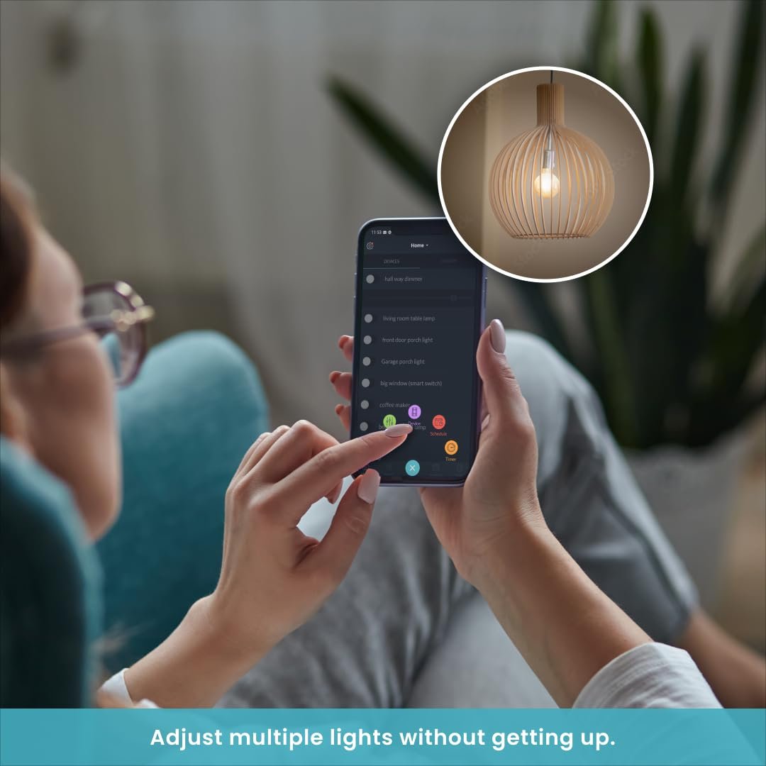 Smart Light Switch by Deako, Single Pole, 3-Way, 4-Way, 2.4 GHz Wi-Fi, Programmable, Remote App, Voice Control w/Alexa, Google Assistant, Samsung. No Hub Required, Neutral Wire Required, White