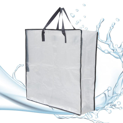 Clear Storage Bags With Zipper - Waterproof Packing Bags for Moving With Handle And Zipper - Packing Tote Organization Pouch Christmas Tree Sack for Winter Clothes Storage