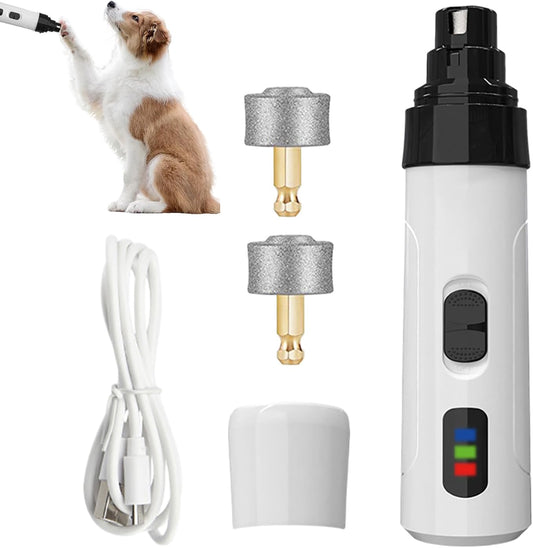 Pet Nail Grinder - Cat Nail Grinder | Dog Toenail Grinder | Electric Dog Nail Trimmer | 2-Speed Adjustable, Rechargeable, Pet Grooming Supplies For Hygiene Relaxing Cleaning