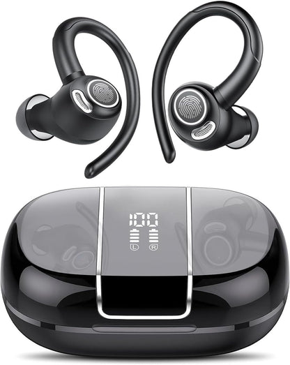 Wireless Earbud Bluetooth 5.3 Over-Ear Sport Headphones Touch Control Hi-Fi Stereo True TWS in Earphones IP6 Waterproof 48H Playback LED Power Display Noise Reduction Headset for Gym