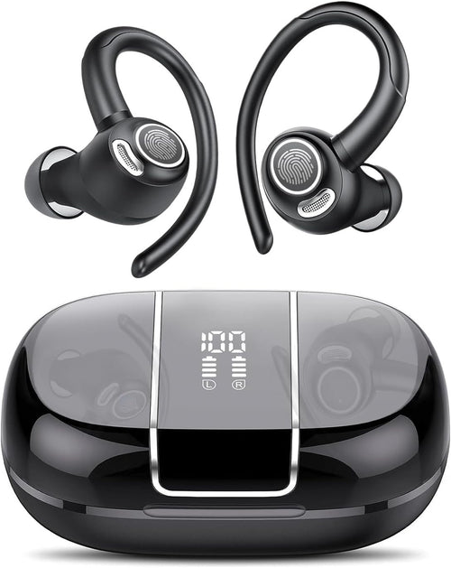 Wireless Earbud Bluetooth 5.3 Over-Ear Sport Headphones Touch Control Hi-Fi Stereo True TWS in Earphones IP6 Waterproof 48H Playback LED Power Display Noise Reduction Headset for Gym