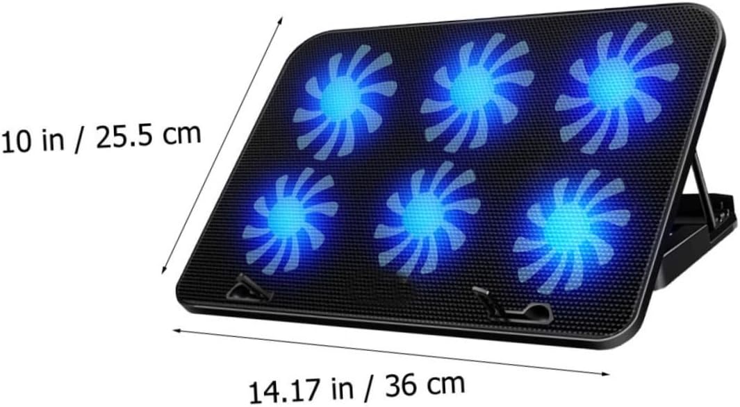 jojofuny Gaming Laptop Stand with Fans Height Ergonomic Design for Comfort Powerful Cooling Pad for Laptops Wide Compatibility with Slip Features