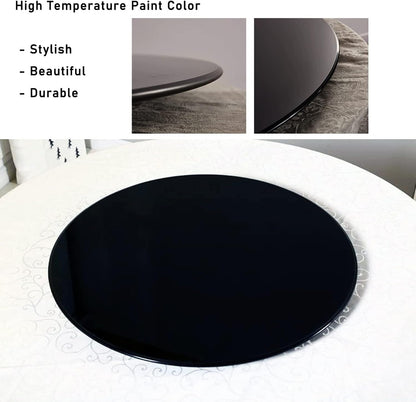 Round Glass Dining Table Top Cover 24 30 36 39inch Glass Replacement for Patio Table with Lazy Susan Turntable Polish Arc Edge