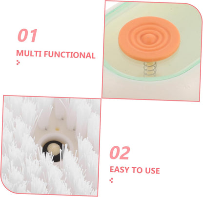 Levemolo Multifunctional Cleaning Brush with Liquid Dispenser Manual Press Shoe and Clothes Scrub Brush Soft Bristles for Easy Cleaning Essential Tool for Home Care