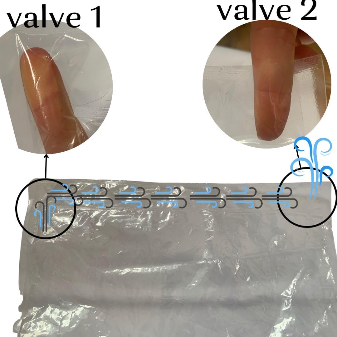 8 Space Saver Bags, No Vacuum Needed, Roll-Up Compression Packing, Travel Essentials, for Suitcases