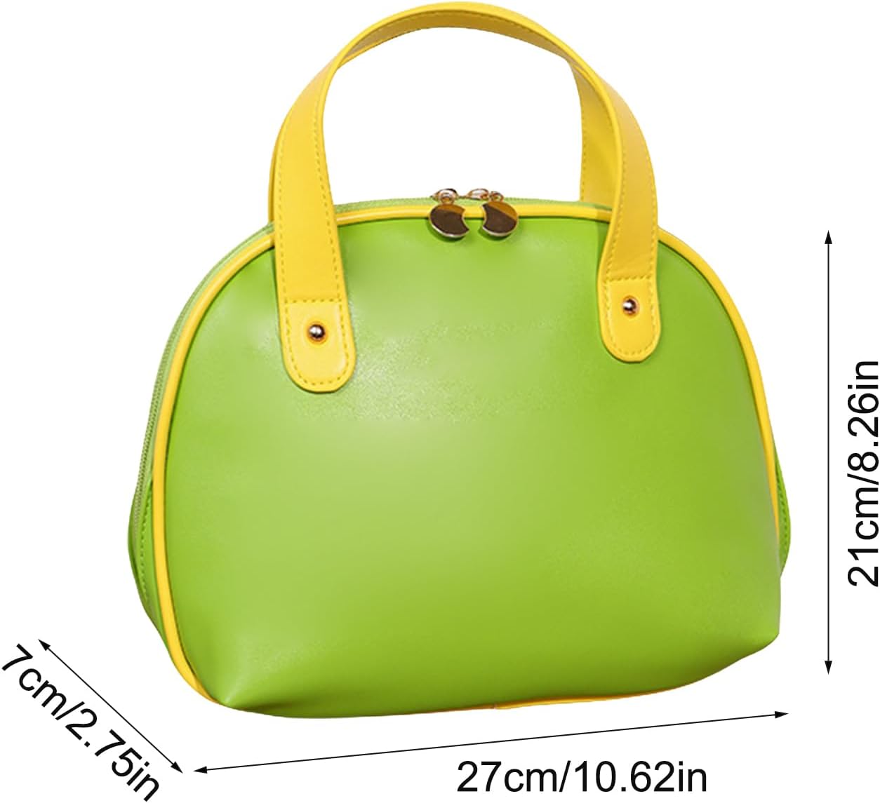 Cosmetic Bags Traveling, Travel Makeup Bag, 10,63 x 2,76 x 8,27 pollici, custodia in pelle impermeabile, spazzola sicura, compatta Beauty Organizer per viaggi e uso quotidiano, verde