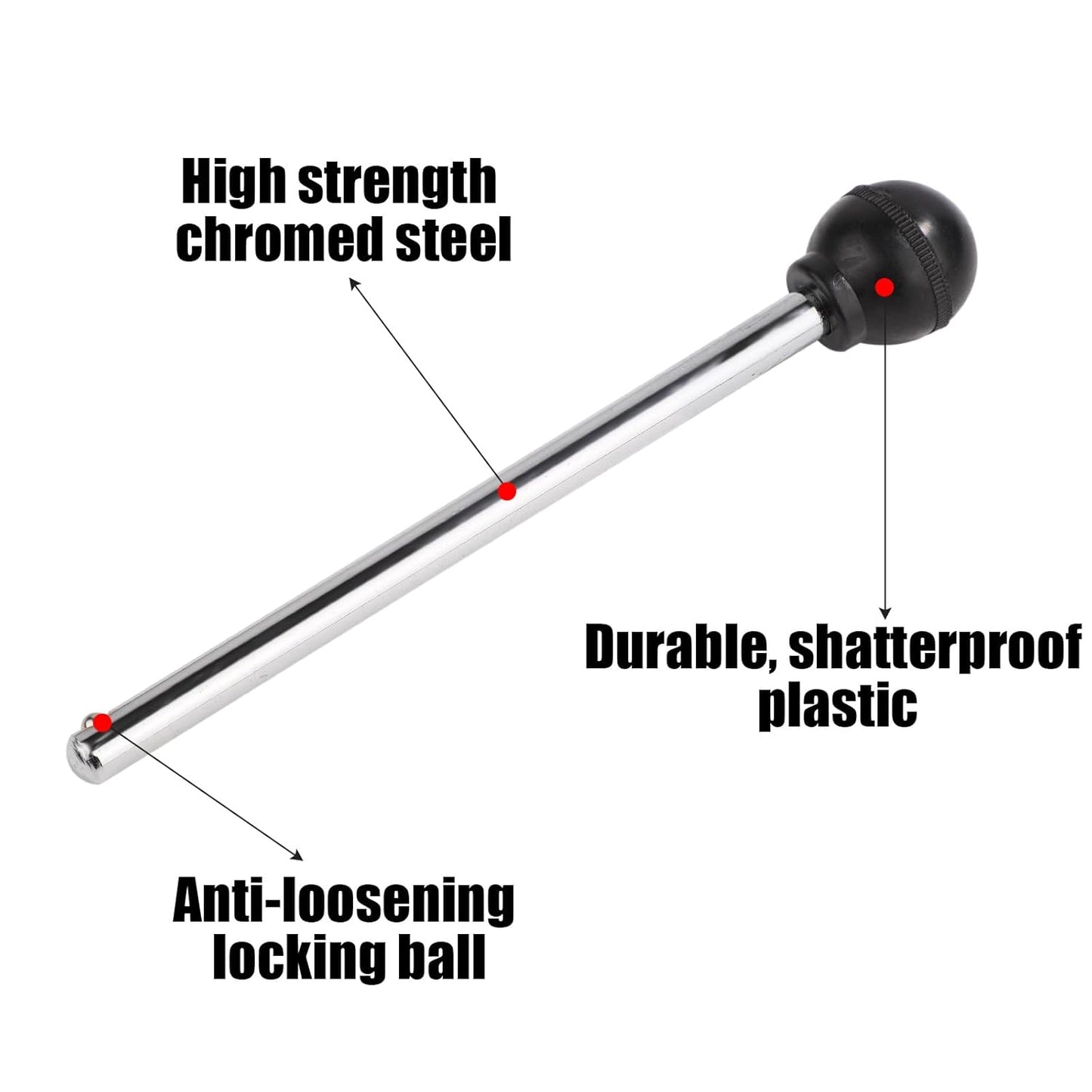 NQEUEPN 2pcs Round Weight Stack Pin, Pin Tensile 3/8 Inch in Diameter 6 Inch Locking Space Universal Gym Pin Weight Machine Pin Weight Selector Pin for Home Gym Exercise Machine Accessories