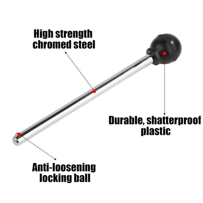 NQEUEPN 2pcs Round Weight Stack Pin, Pin Tensile 3/8 Inch in Diameter 6 Inch Locking Space Universal Gym Pin Weight Machine Pin Weight Selector Pin for Home Gym Exercise Machine Accessories