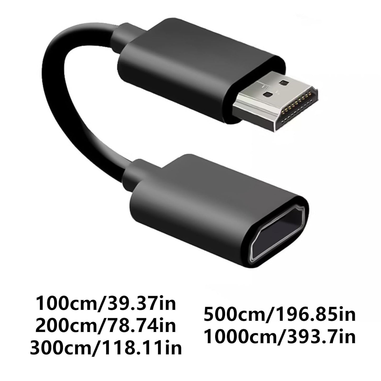 YUGSHNKFC Flexible HDMI2.0 Extension Adapter Male to Female Cable for 4K60Hz UHD Displays for Streaming