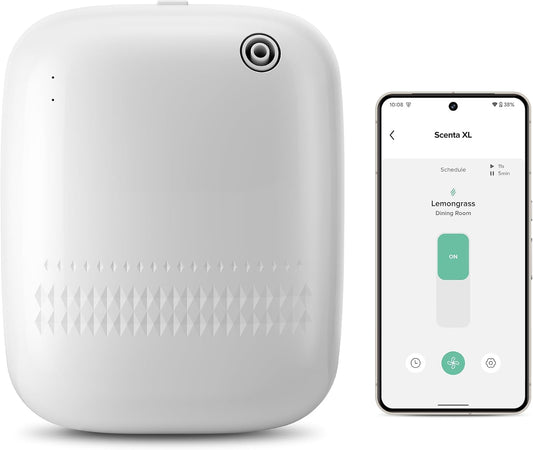 Waterless Essential Oil Diffuser for Home and Commercial Use, Up to 2000 sq.ft. 400 mL Capacity, Aromatherapy Scent Diffuser for Large Rooms, Smart Scent Air Machine, ANW-White