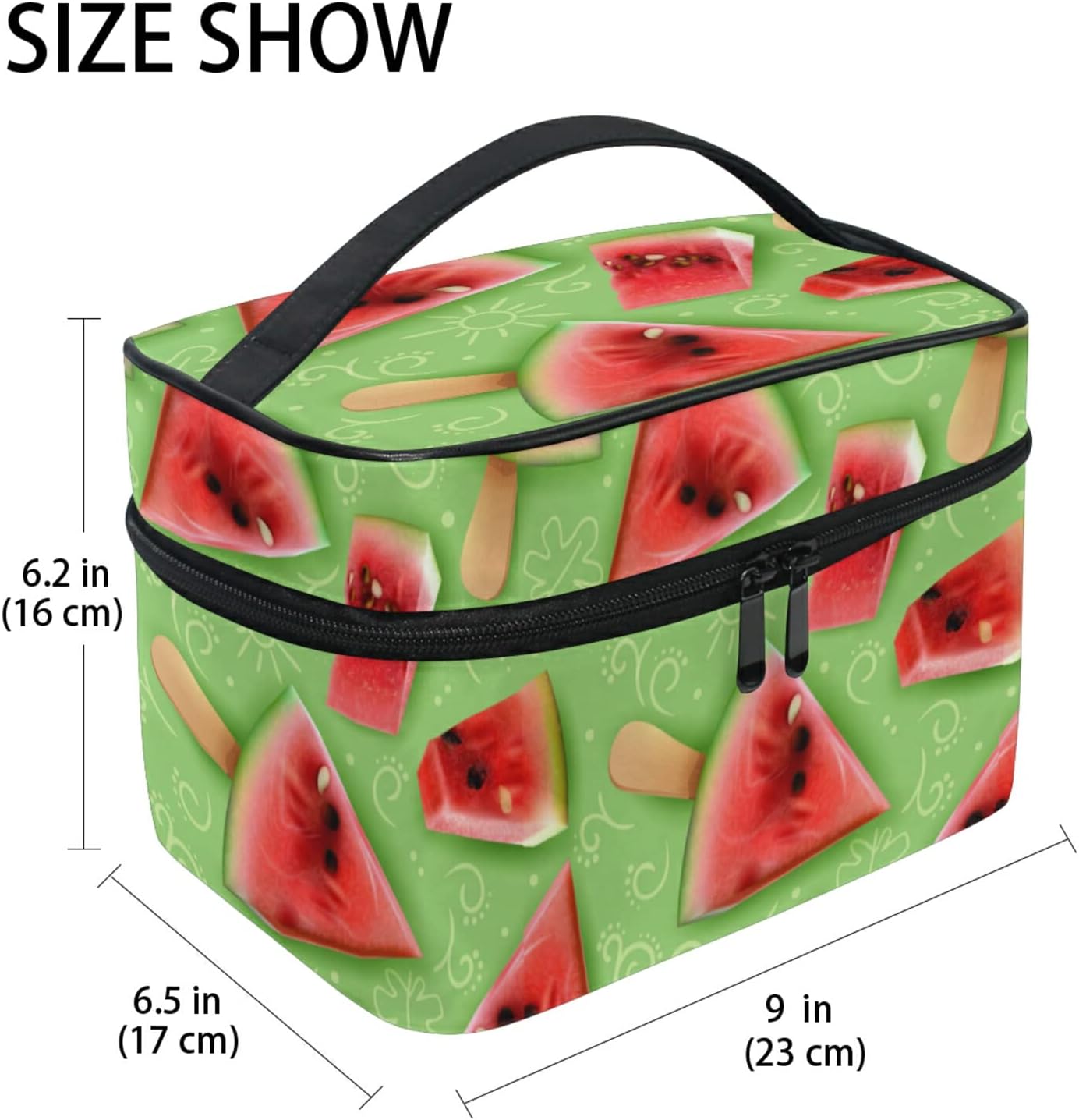 Cocomero Gelato Fresco Beauty Case da Viaggio Donna Cosmetici Borsa Trucchi Make up Trucco Borse Makeup Organizzatore Ragazza