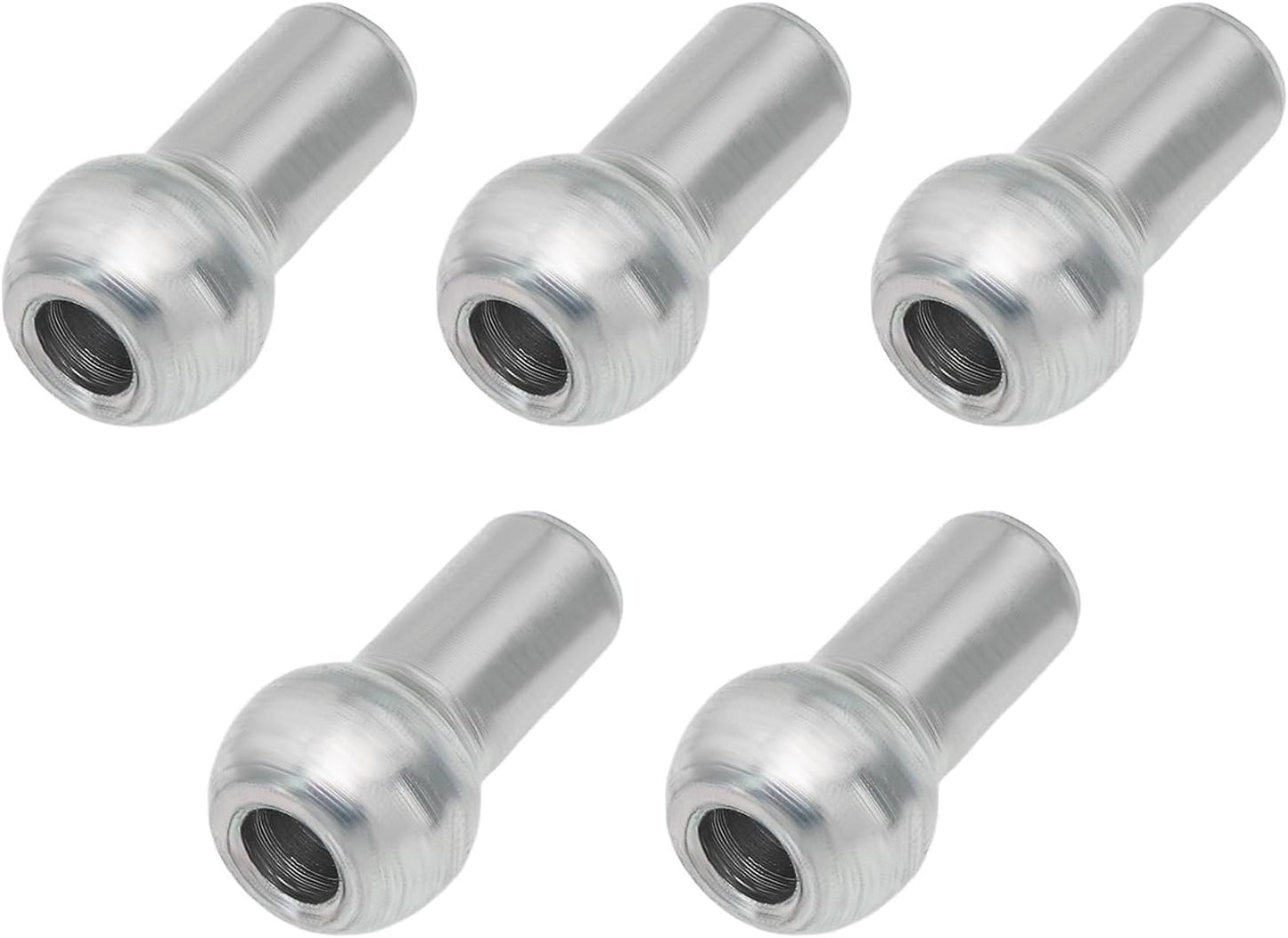 YINETTECH 5PCS 11mm Ball End Cable Stopper 4.5mm Bore Zinc-Plated Steel Wire Compatible with 6mm Wire Rope Cable for Home Gym Machine Accessories