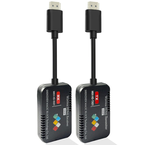 Wireless HDMI Extension Kit, 50m/165ft Range, 1080P Transmission, for Laptop/Camera/Phone to Monitor/Projector/TV, PS5, Xbox, Switch, Steamdeck