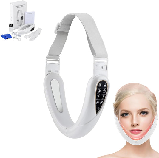 Contourflex 4-in-1 Massager for Face, Reviona Contourflex 4-in-1 Massager, 5 Modes & 15 Intensities and Remote Control (White)