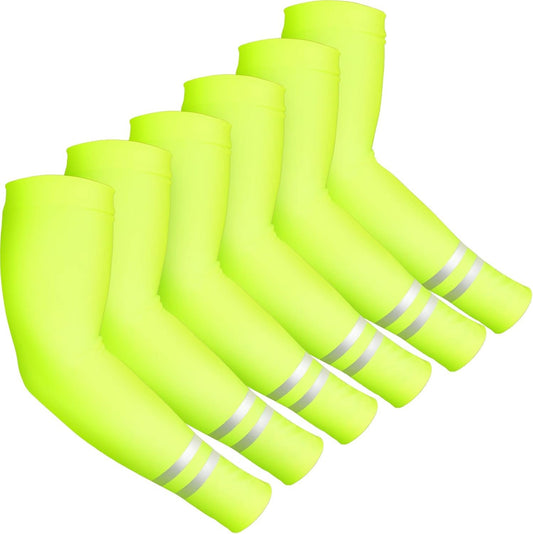 SATINIOR 6 Pairs UV Sun Protection Arm Sleeves Cooling Compression Arm Sleeves for Women Men Golf Outdoor Sports