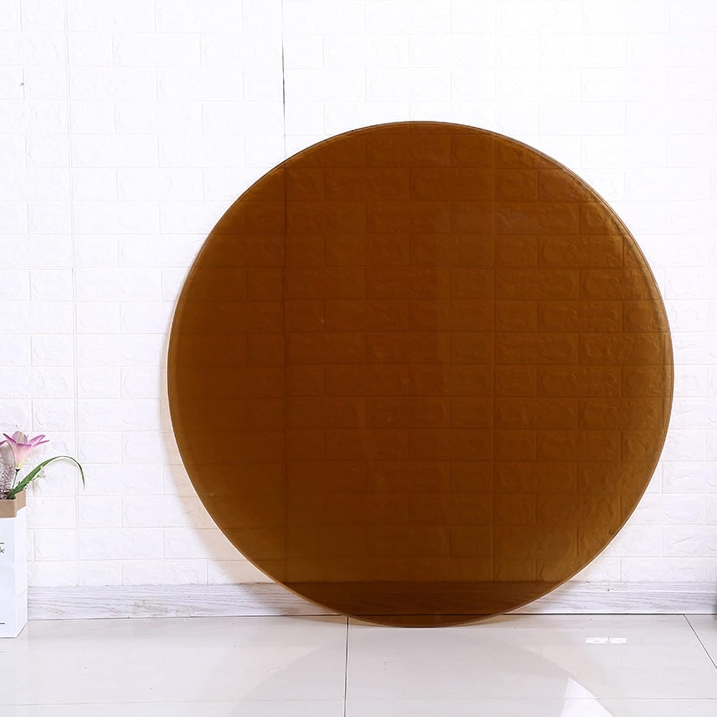 Tempered Glass Patio Table Top Transparent Black/Brown Round 40/50/60/80cm Ideal for Kitchen Dining or Coffee Table Rounded Edge Design