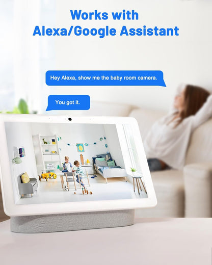 Wireless Security Camera WiFi, UCOCARE Home Security Camera Indoor, Longer Battery Life, 2MP/1080P Wire-Free Portable, Smart Human Detection, 160Â° Viewing Angle, 2-Way Talk, 10M Night Vision