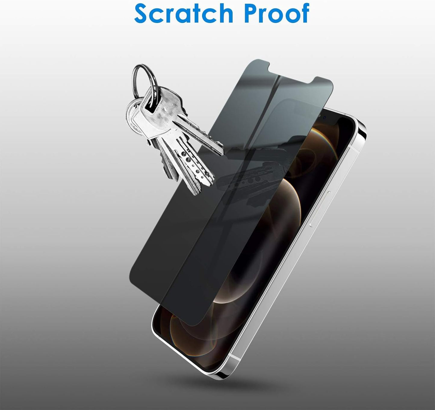 JETech Privacy Screen Protector for iPhone 12 Pro Max 6.7-Inch, Anti Spy Tempered Glass Film, 2-Pack