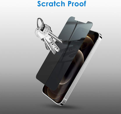 JETech Privacy Screen Protector for iPhone 12 Pro Max 6.7-Inch, Anti Spy Tempered Glass Film, 2-Pack