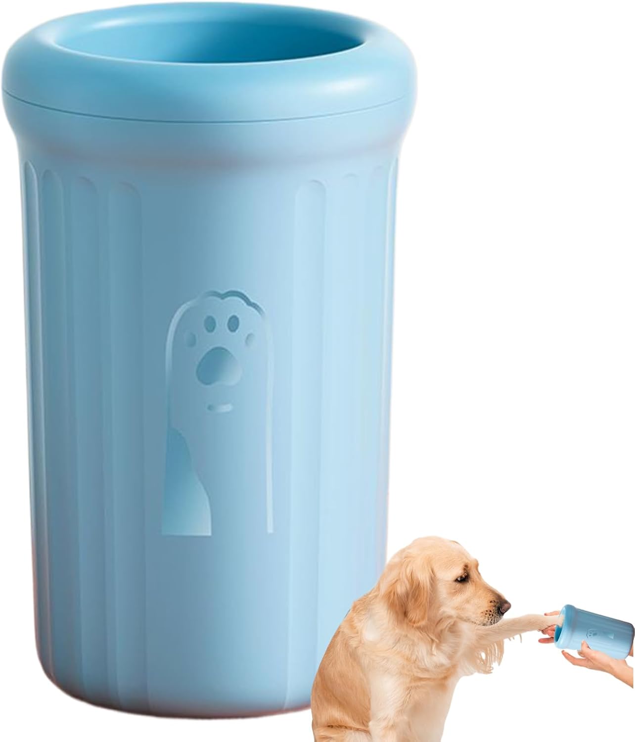 Dog Paw Washer - Pet Muddy Foot Cleaning Cup,Detachable Portable Pet Paw Washer with Soft Bristle for Daily Grooming, Post-Walk Cleaning, Camping & Travel