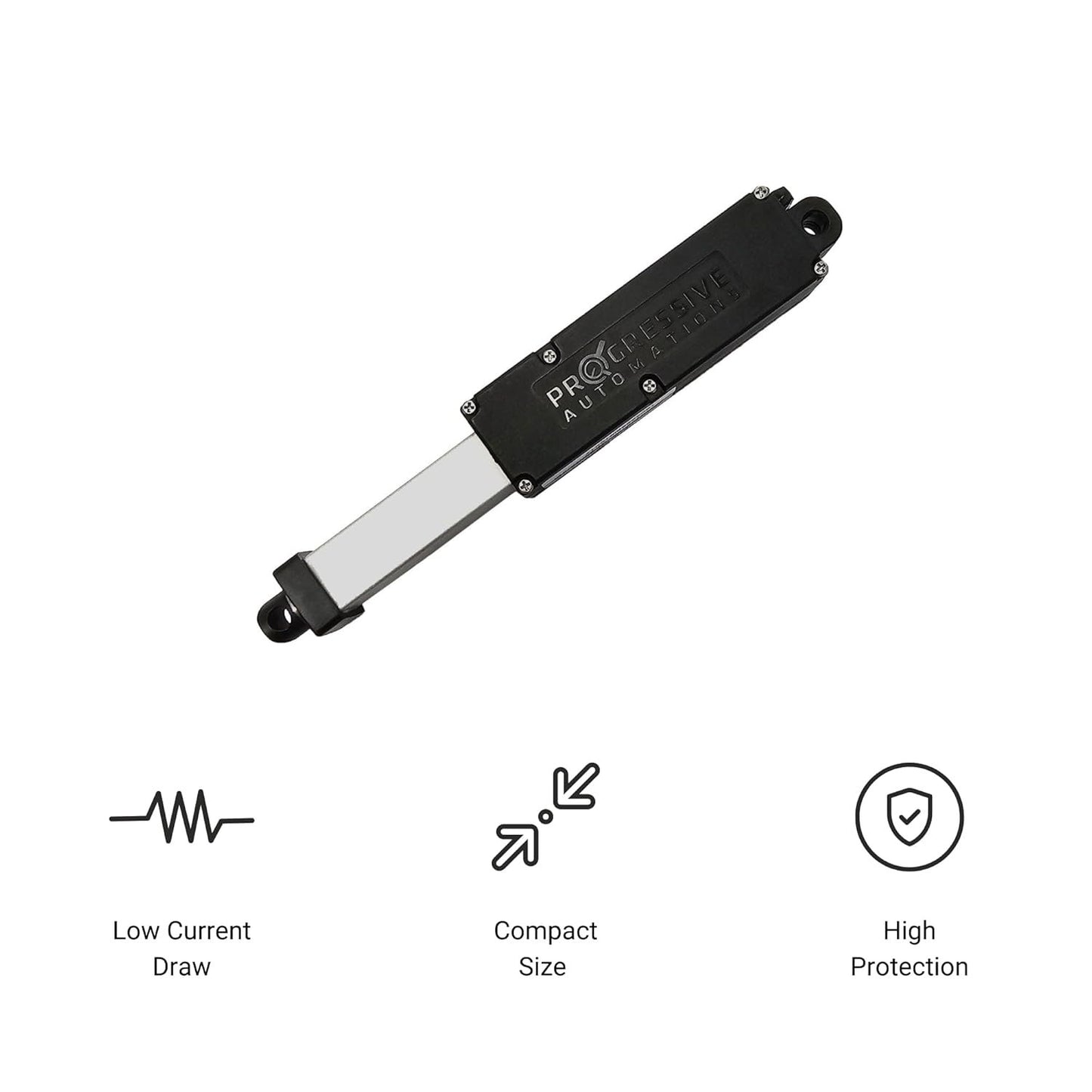 Progressive Automations 12V Micro Linear Actuator - 8 lbs Force, 1 inch Stroke, IP65 for Food and Beverages, Home Automation, General Automation, Brushed DC Electric Motor, PA-MC1