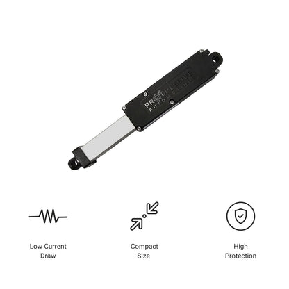 Progressive Automations 12V Micro Linear Actuator - 8 lbs Force, 1 inch Stroke, IP65 for Food and Beverages, Home Automation, General Automation, Brushed DC Electric Motor, PA-MC1