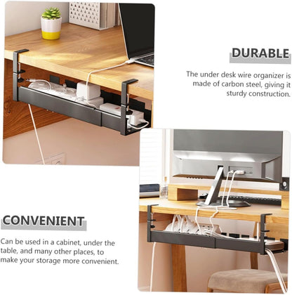 CIYODO Under Desk Cable Management Tray Durable Wire Organizer for Tidy Workspace Wear Resistant Cable Holder for Office and Home Stylish Design for Concealing Cords