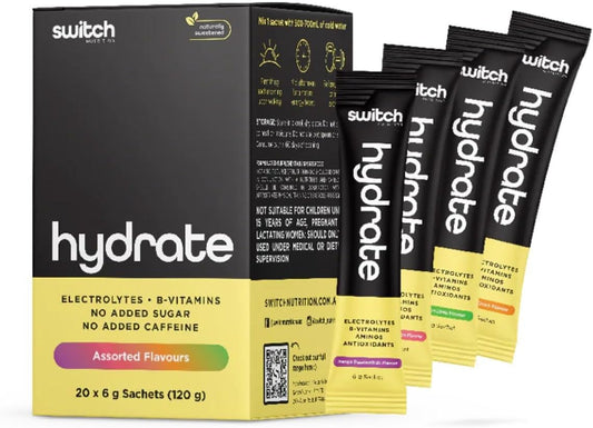 Switch Nutrition Hydrate 20 Sachets Assorted Flavours
