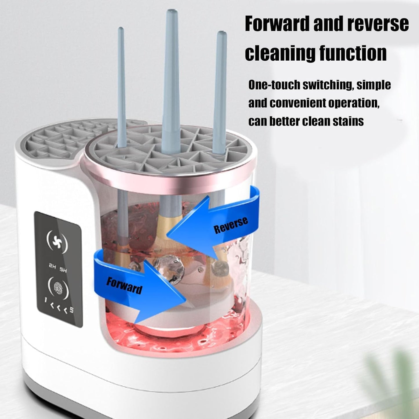 3 in1Electric Makeup Brush Cleaner With Makeup Brush Dryer Holder Portable Automatic USB Cosmetic Brushes Cleaner Tool for All Size Beauty Makeup Brush Set,Contour, Eyeshadow, Blush Brush (White)