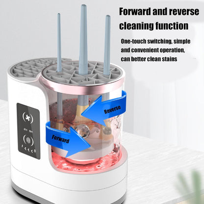 3 in1Electric Makeup Brush Cleaner With Makeup Brush Dryer Holder Portable Automatic USB Cosmetic Brushes Cleaner Tool for All Size Beauty Makeup Brush Set,Contour, Eyeshadow, Blush Brush (White)