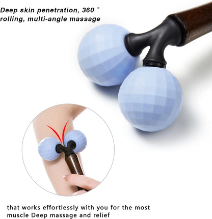 Lyanxinlei Muscle Massage Roller - Body Massage Tools Myofascial Trigger Points Reduce Muscle Soreness Tightness Leg Cramps for Circulation, Stress, Arthritis and Hand Pain Relief & Recovery (Blue)