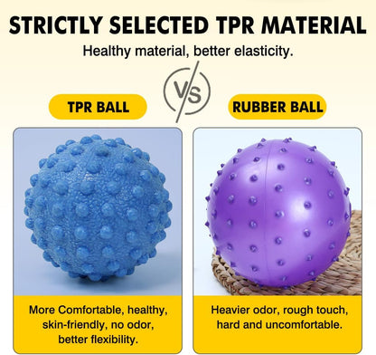Vivva Massage Ball - Trigger Deep Tissue Back Massage, Foot Massager, Plantar Fasciitis & All Over Body Deep Tissue Muscle Therapy (Black)
