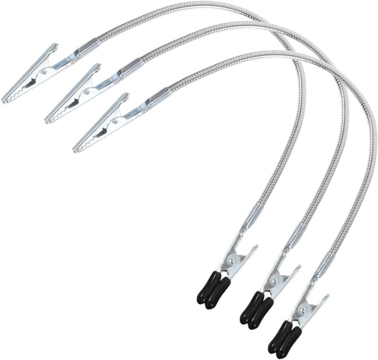 Alipis 3pcs Flexible Alligator Clamps for Workspace Organization Heat Resistant Clips for Electronics Repair and Outdoor Use