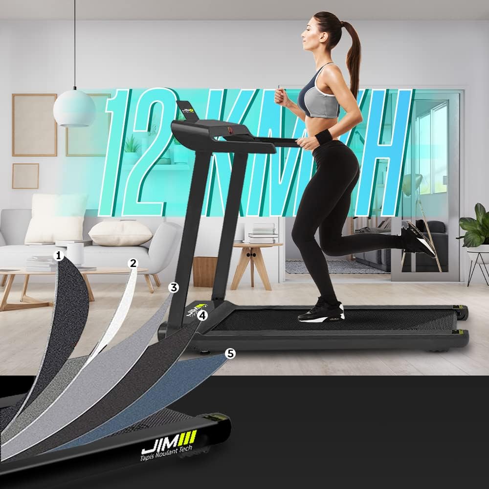 JIM Fitness Tech 2.0 Treadmill, Black, XL