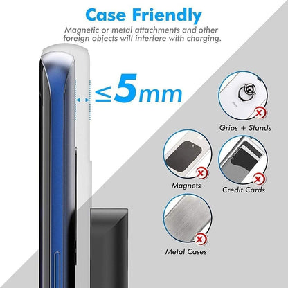Wireless Charger Fast Wireless Charging Stand Compatible with iPhone 16 15 14 13 12 11 (Plus,Pro,Pro Max,Mini)/XS/XR/X,Samsung Galaxy S25 S24 S23 S22 S21 S20(Ultra,Plus)/Note 20/10,Pixel 9/87/6 Pro