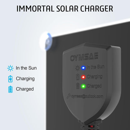 OYMSAE 10W 12V Solar Panel Car Battery Charger Portable Waterproof Power Trickle Battery Charger & Maintainer for Car Boat Automotive RV with Cigarette Lighter Plug & Alligator Clip