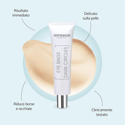 Remescar Cream Bags and Dark Circles 10ml - Instant Eye Contour Treatment for Bags and Dark Circles - Men and Women Deafening Cream with 180 Applications