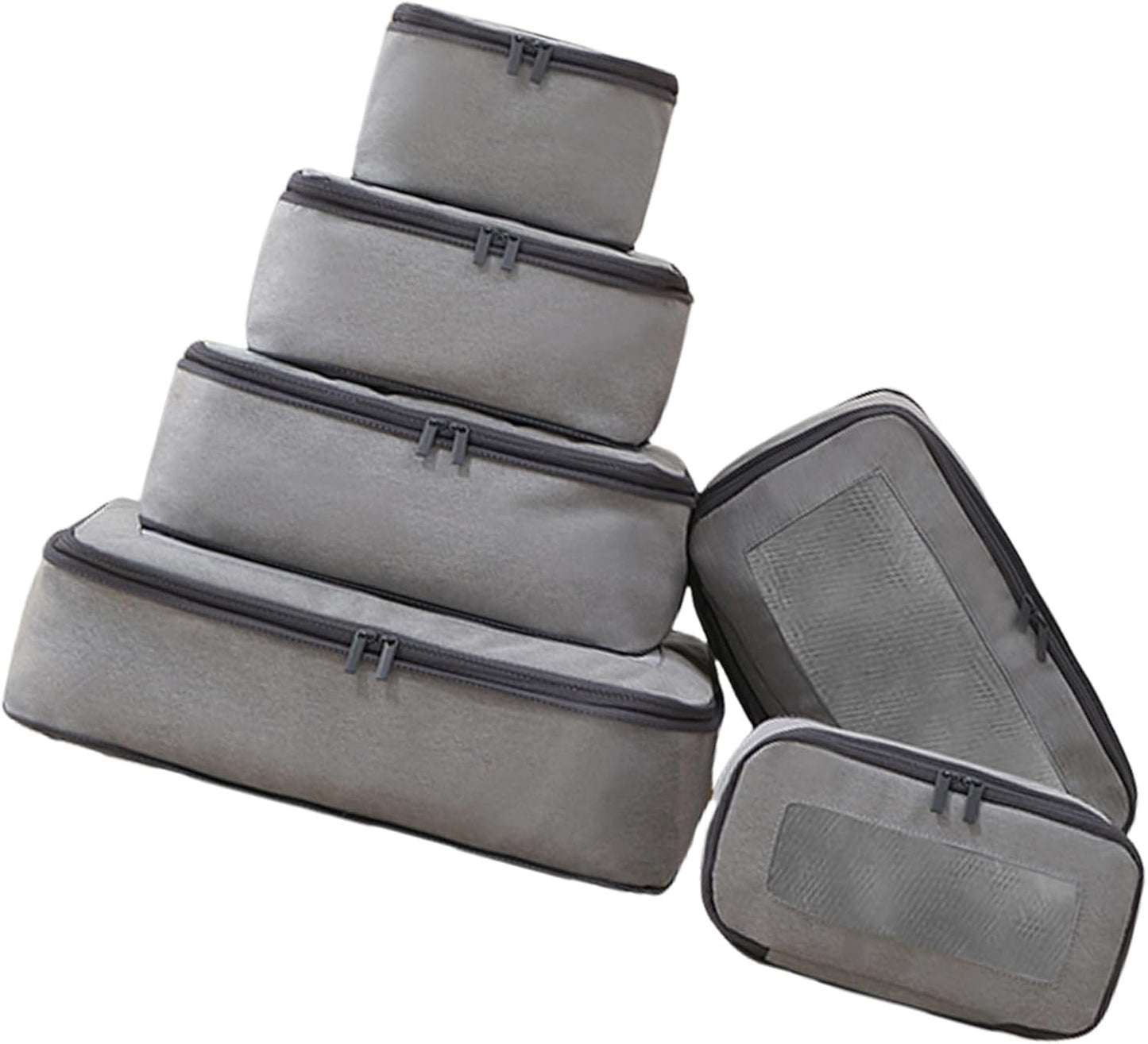Mumuve 6pcs Travel Packing Cube Set Space Saver Storage Organizer for Efficient Packing Space Saving Storage